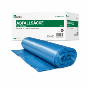 Müllsack 60–90 L – weiß LDPE, Rolle à 40 Stück Produktbild auf weißem Hintergrund für CENTUS Shop