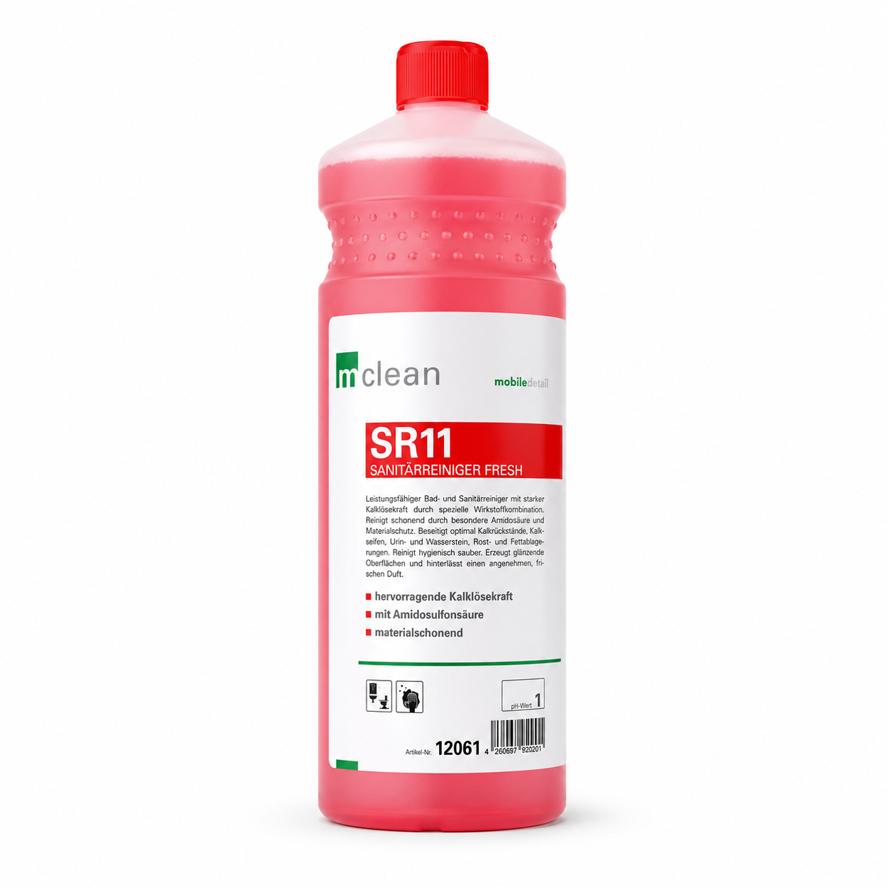 Sanitärreiniger 1 L – mclean Fresh SR11 Produktbild auf weißem Hintergrund für CENTUS Shop